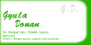 gyula doman business card